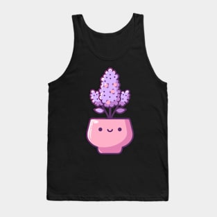 Cute Purple Hyacinth House Plant | Kawaii Cute Plant Design | Kawaii Style Art Tank Top